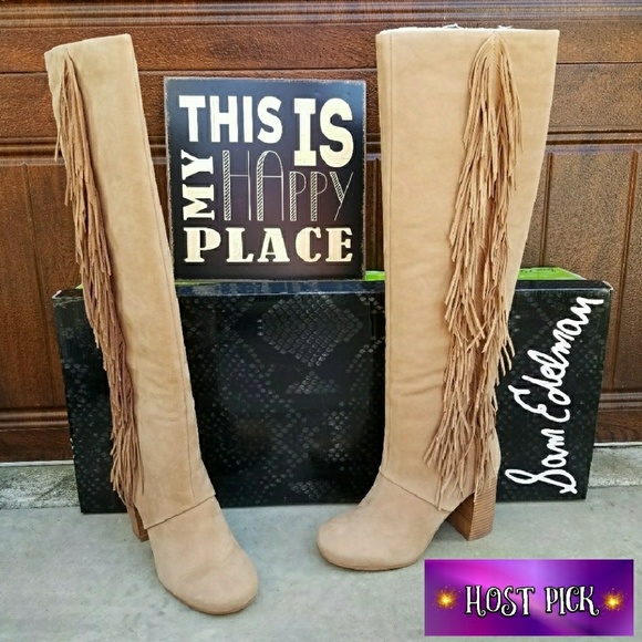 Gorgeous Tall Fringe Sam Edelman Boots - Picture 2 of 8